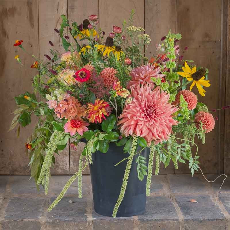 Wedding Flowers - DIY Bucket Bouquet