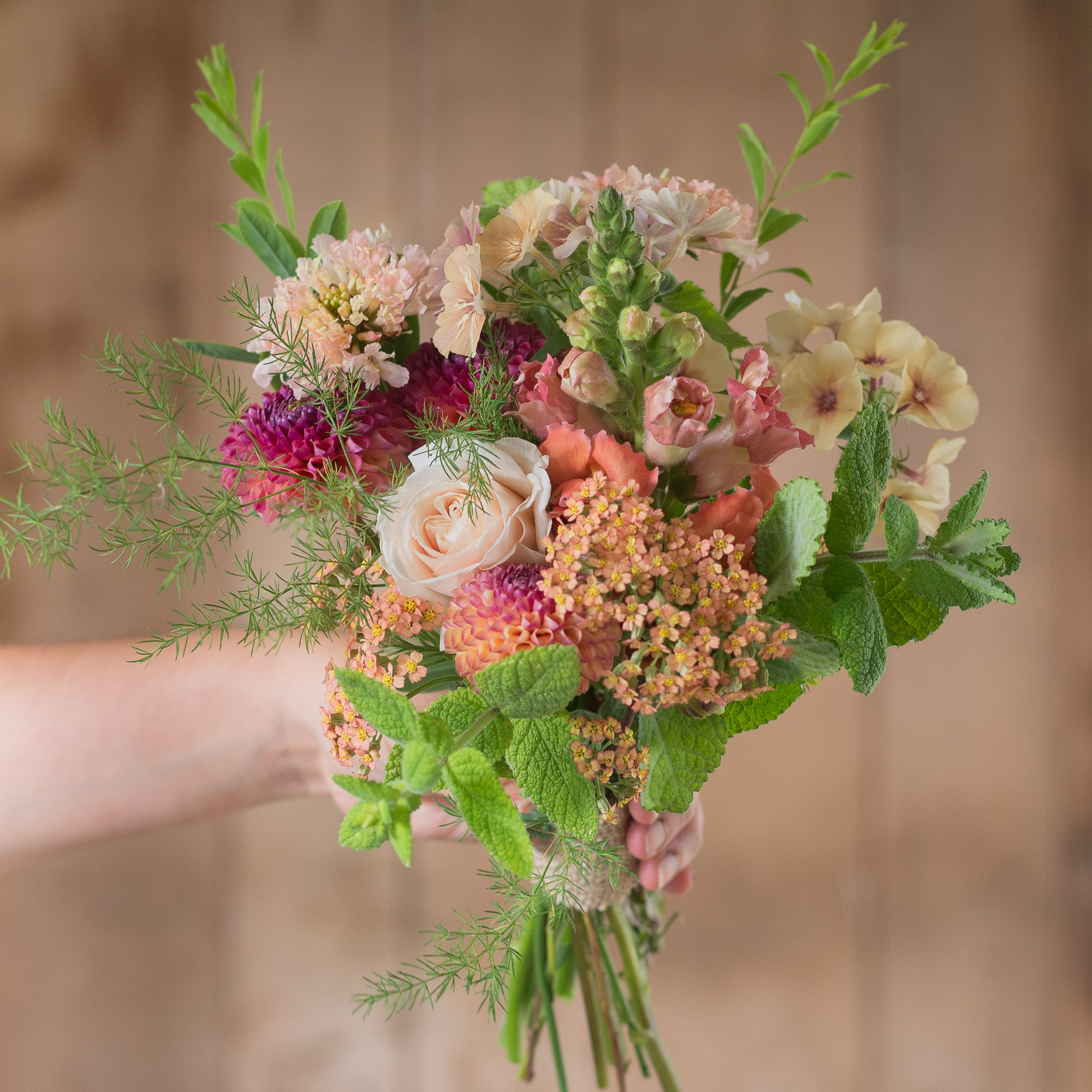 Peaches and Cream Flower Girls Posy