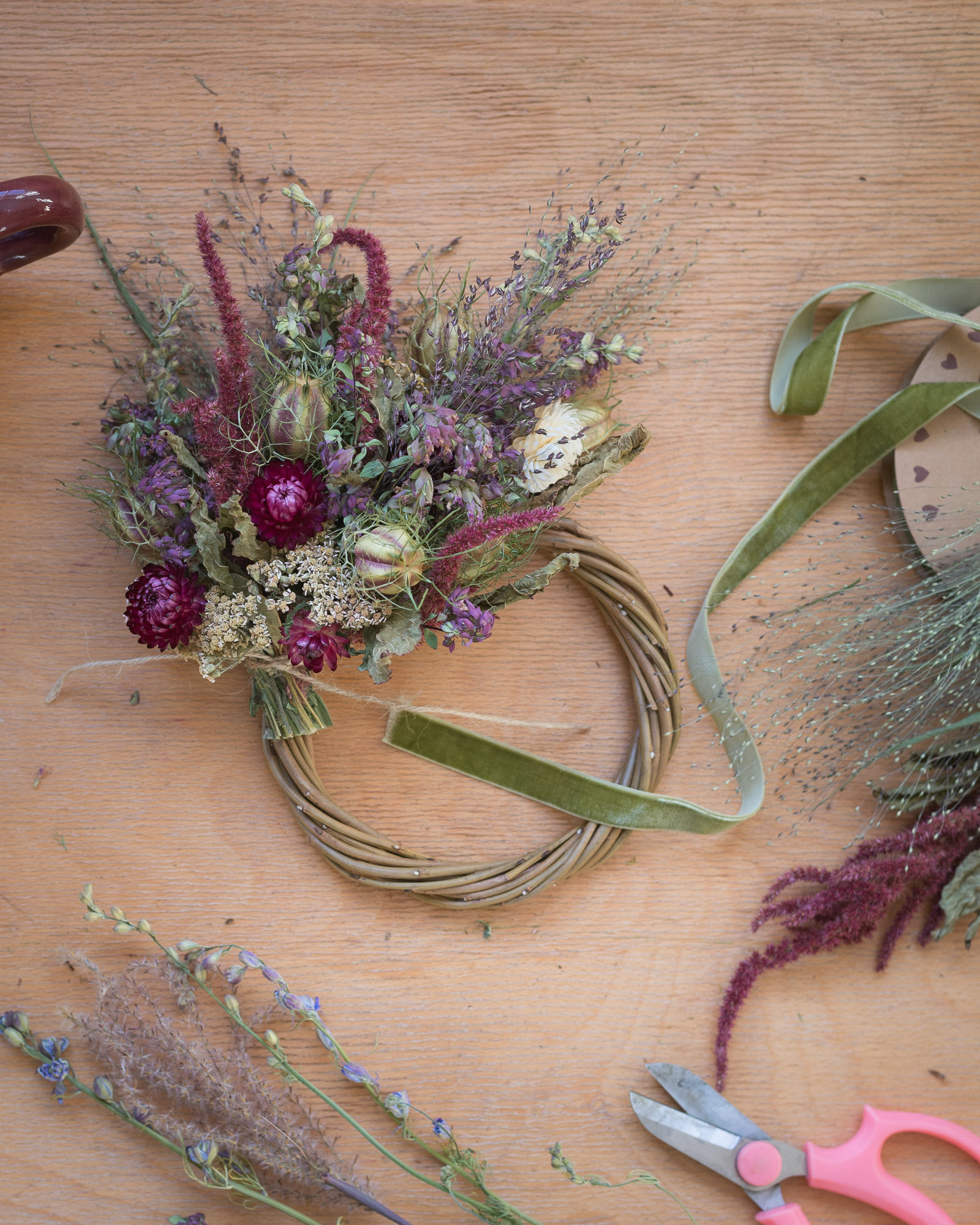 Dried Flower Wreath Making Course Flower & Farmer