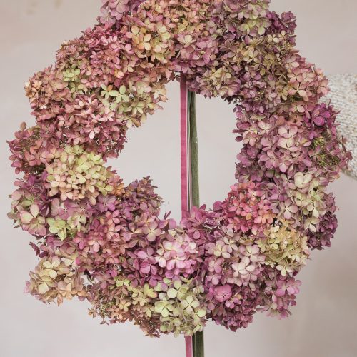 dried hydrangea wreath