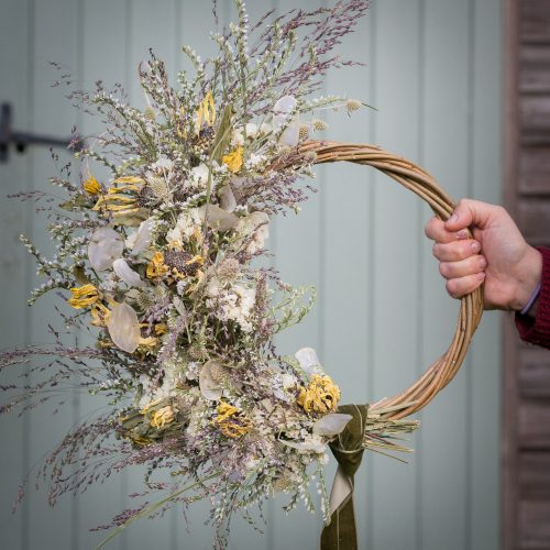 dried flower wreath